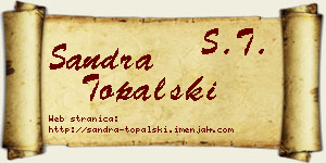 Sandra Topalski vizit kartica